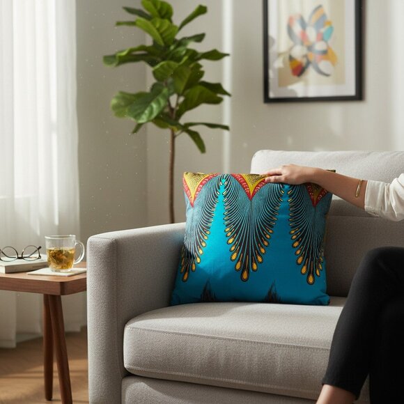 African wax pillow Feather (Ankara) - Picture 2 of 4